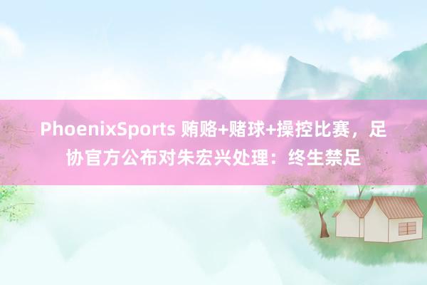 PhoenixSports 贿赂+赌球+操控比赛，足协官方公布对朱宏兴处理：终生禁足