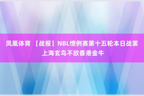 凤凰体育 【战报】NBL惯例赛第十五轮本日战罢 上海玄鸟不敌香港金牛