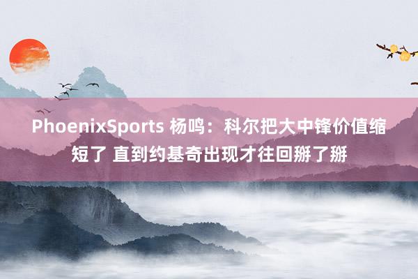 PhoenixSports 杨鸣：科尔把大中锋价值缩短了 直到约基奇出现才往回掰了掰