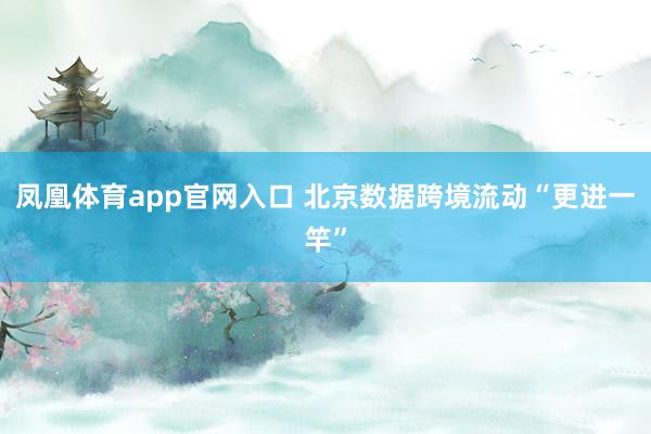 凤凰体育app官网入口 北京数据跨境流动“更进一竿”