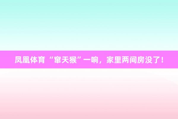 凤凰体育 “窜天猴”一响，家里两间房没了！