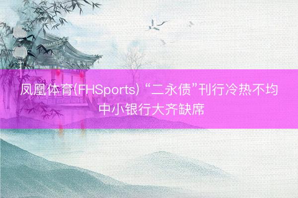 凤凰体育(FHSports) “二永债”刊行冷热不均 中小银行大齐缺席