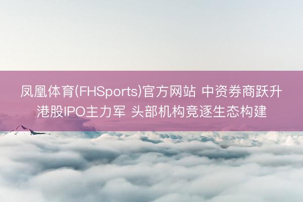 凤凰体育(FHSports)官方网站 中资券商跃升港股IPO主力军 头部机构竞逐生态构建