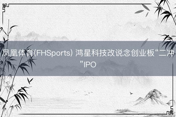 凤凰体育(FHSports) 鸿星科技改说念创业板“二冲”IPO
