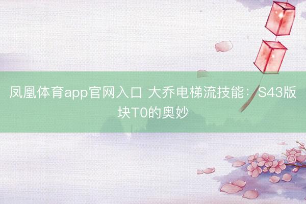 凤凰体育app官网入口 大乔电梯流技能：S43版块T0的奥妙