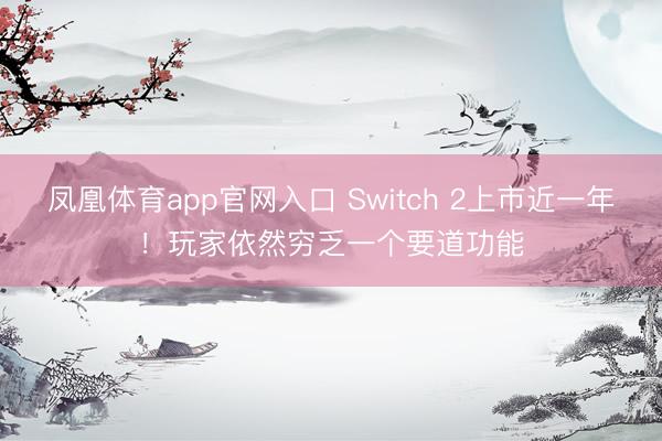 凤凰体育app官网入口 Switch 2上市近一年！玩家依然穷乏一个要道功能