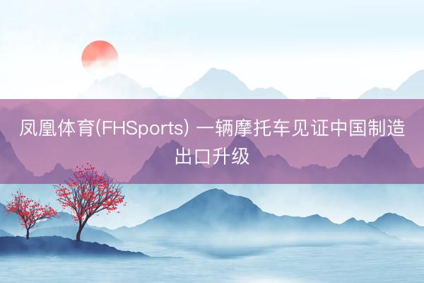 凤凰体育(FHSports) 一辆摩托车见证中国制造出口升级