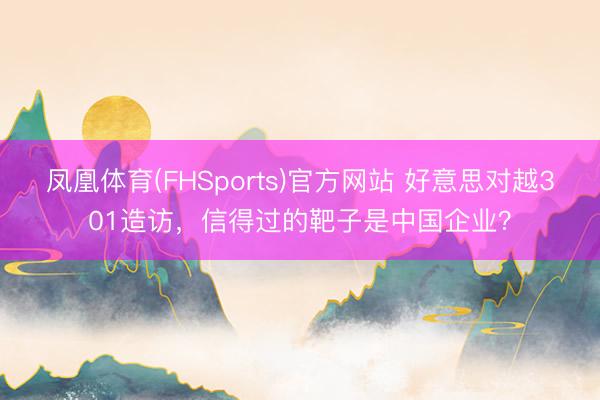 凤凰体育(FHSports)官方网站 好意思对越301造访，信得过的靶子是中国企业？